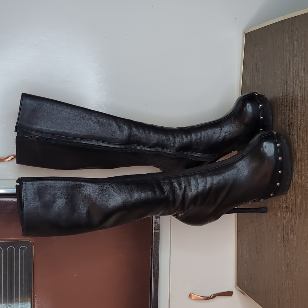 Leather Knee High Boots